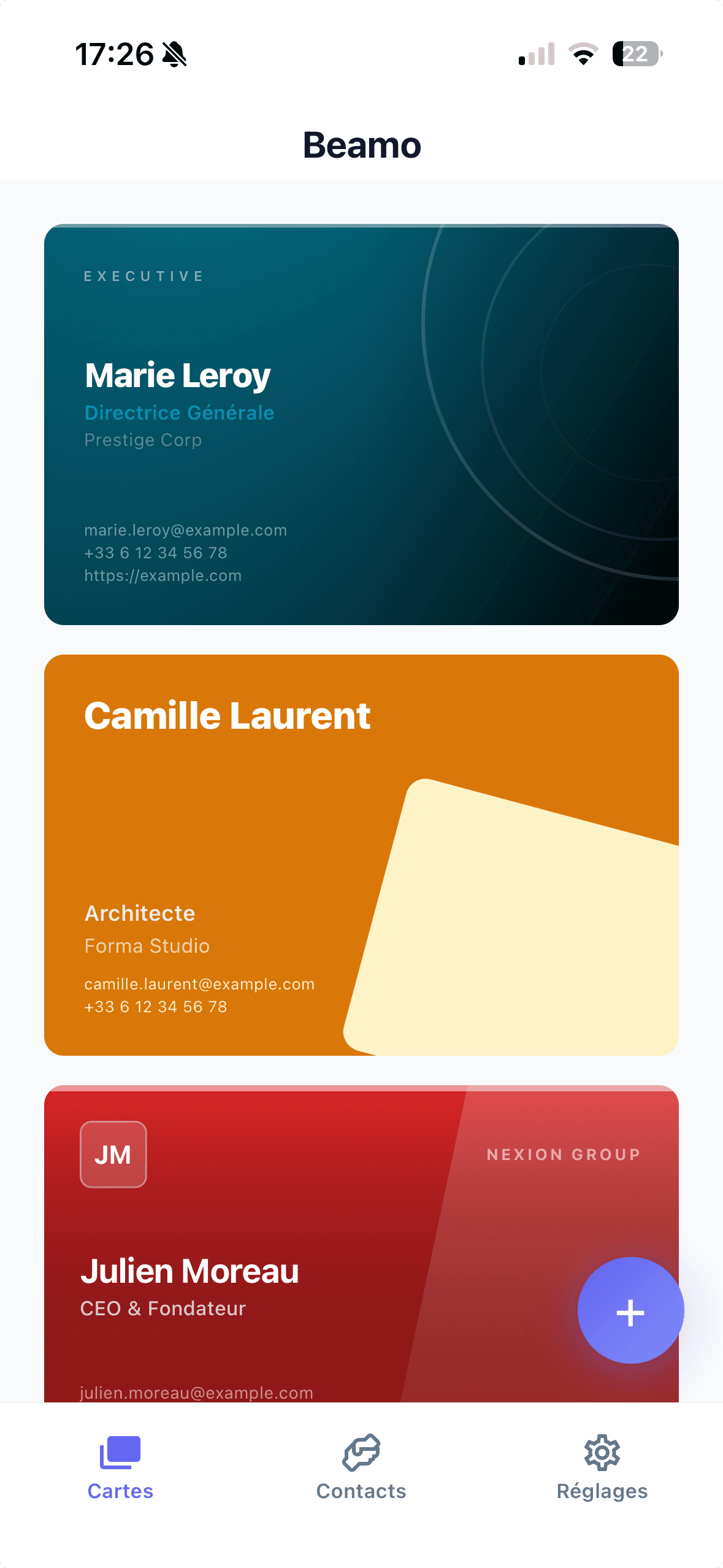 Your cards, always with you